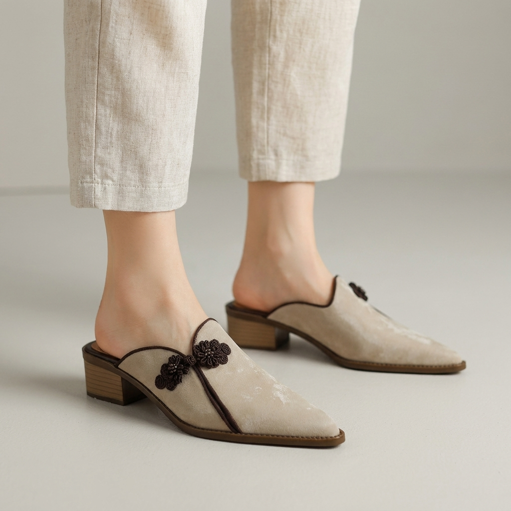 Mules donna suede eleganti