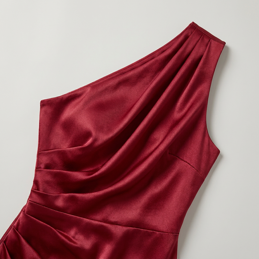 Vestito cerimonia lussuoso rosso lungo