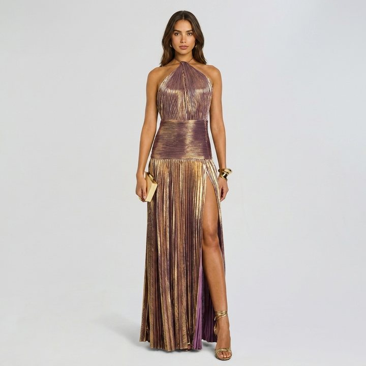 Elegante Abito Lungo Eryzziah Donna Raffinato Cerimonia