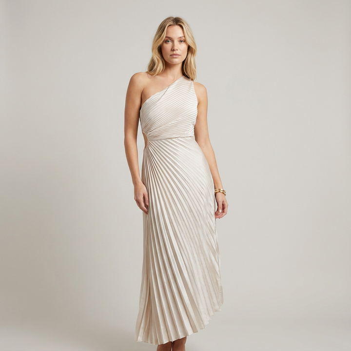 Elegante Abito Midi Audrine Donna Moderno e Raffinato