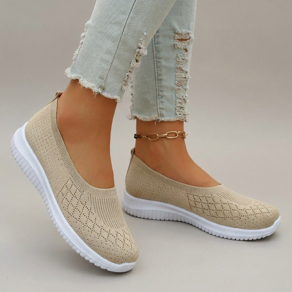 Comode scarpe slip-on da donna con solette imbottite