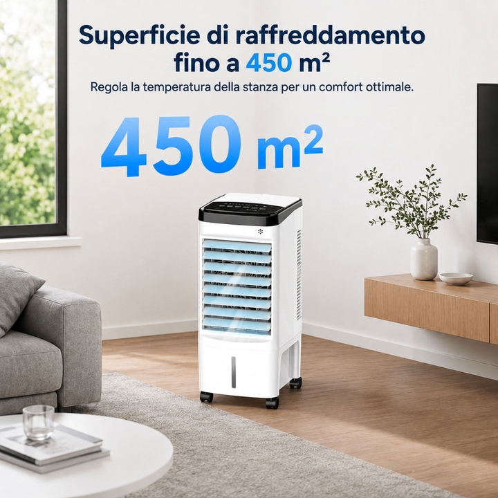 Climatizzatore Portatile con Telecomando e Modalità Notte – Raffredda, Ventila e Deumidifica