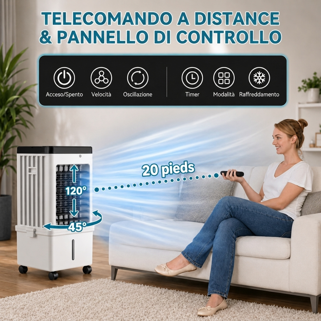 Climatizzatore Portatile Senza Tubo – Raffredda e Ventila all'Istante