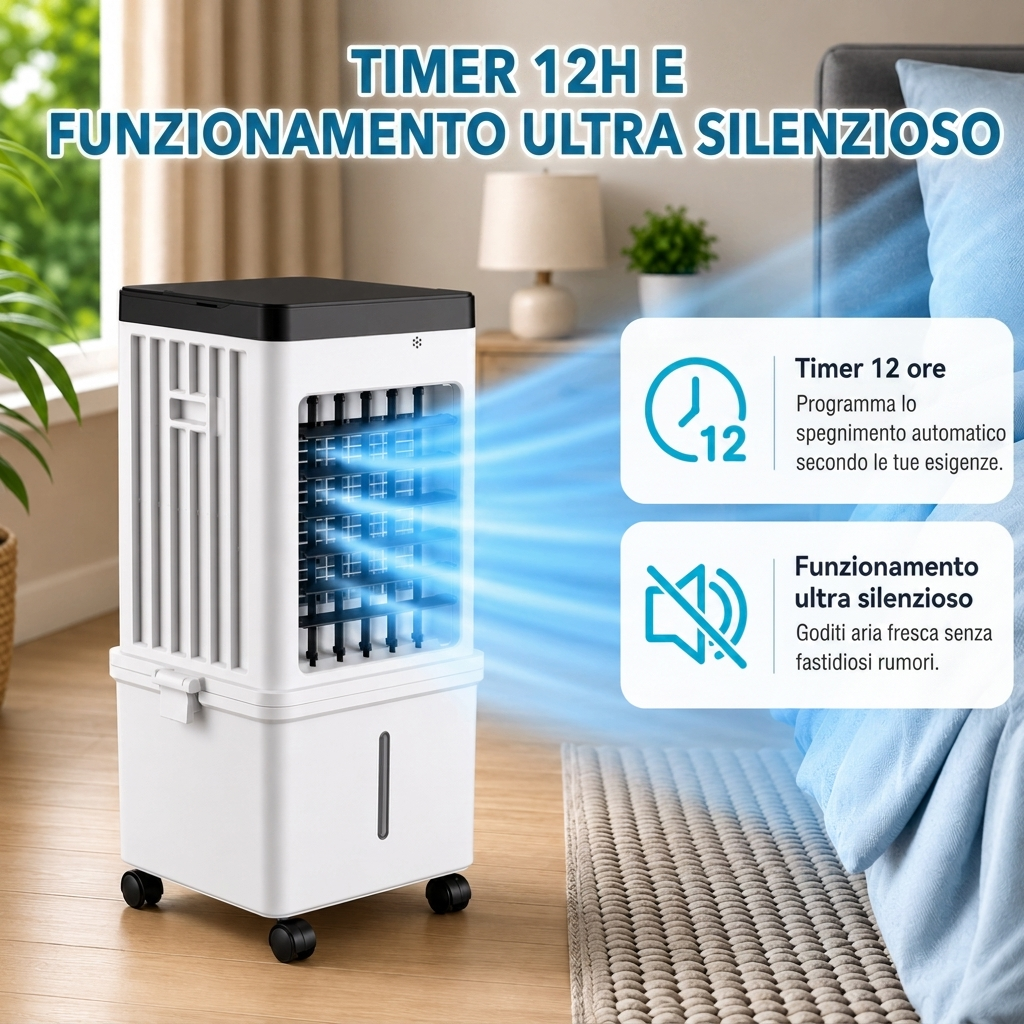Climatizzatore Portatile Senza Tubo – Raffredda e Ventila all'Istante
