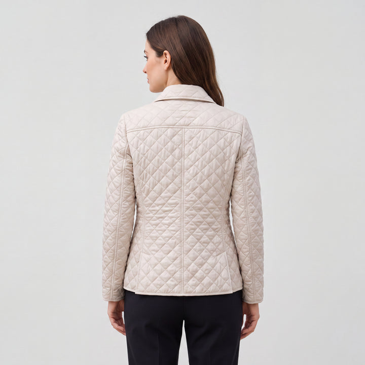 Giacca Donna Trapuntata Regular Fit con Collo e Bottoni
