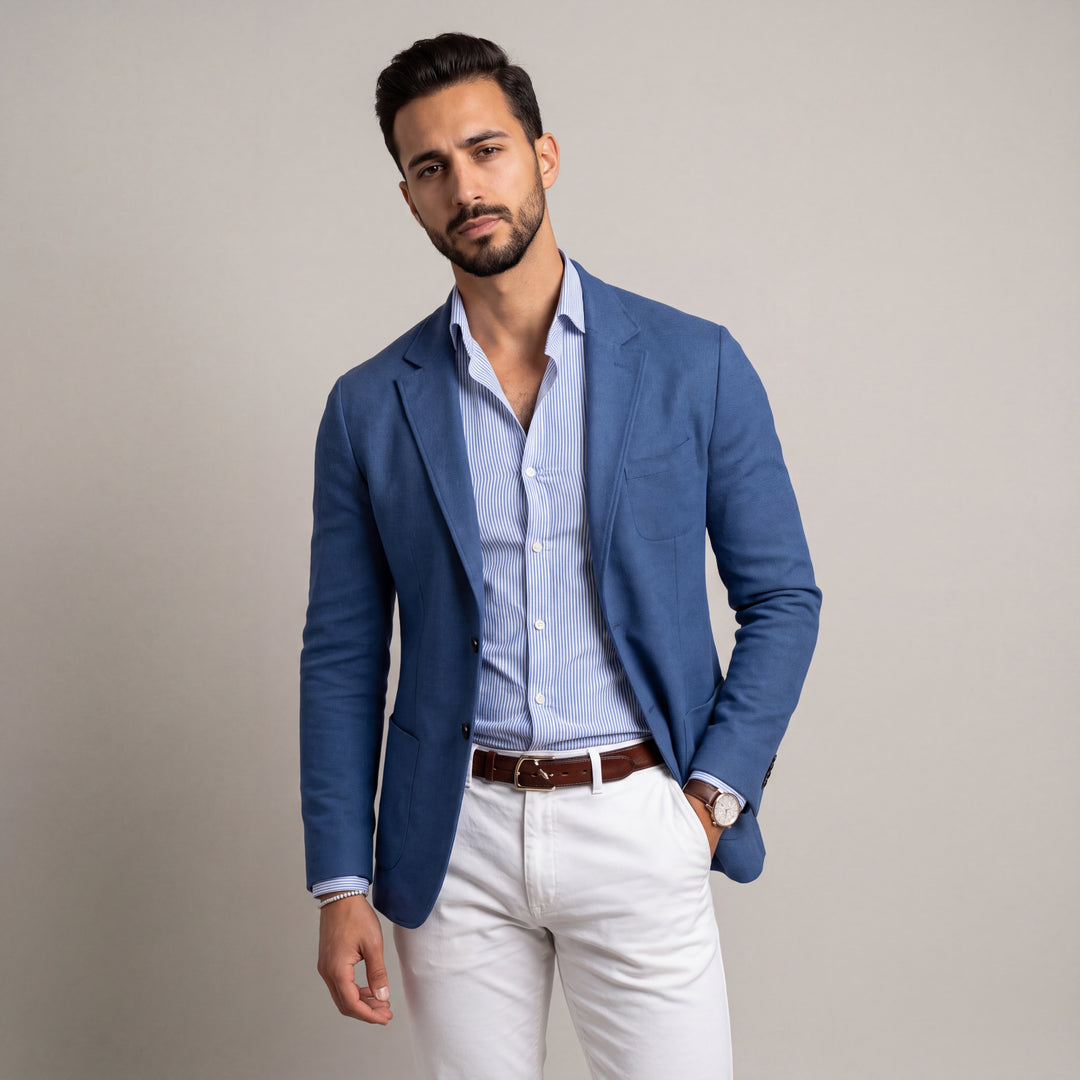 Blazer Uomo in Maglia con Revers Classic