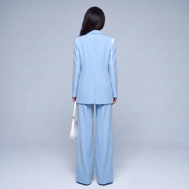 Tailleur Donna Suit con Blazer Strutturato e Pantalone Slim