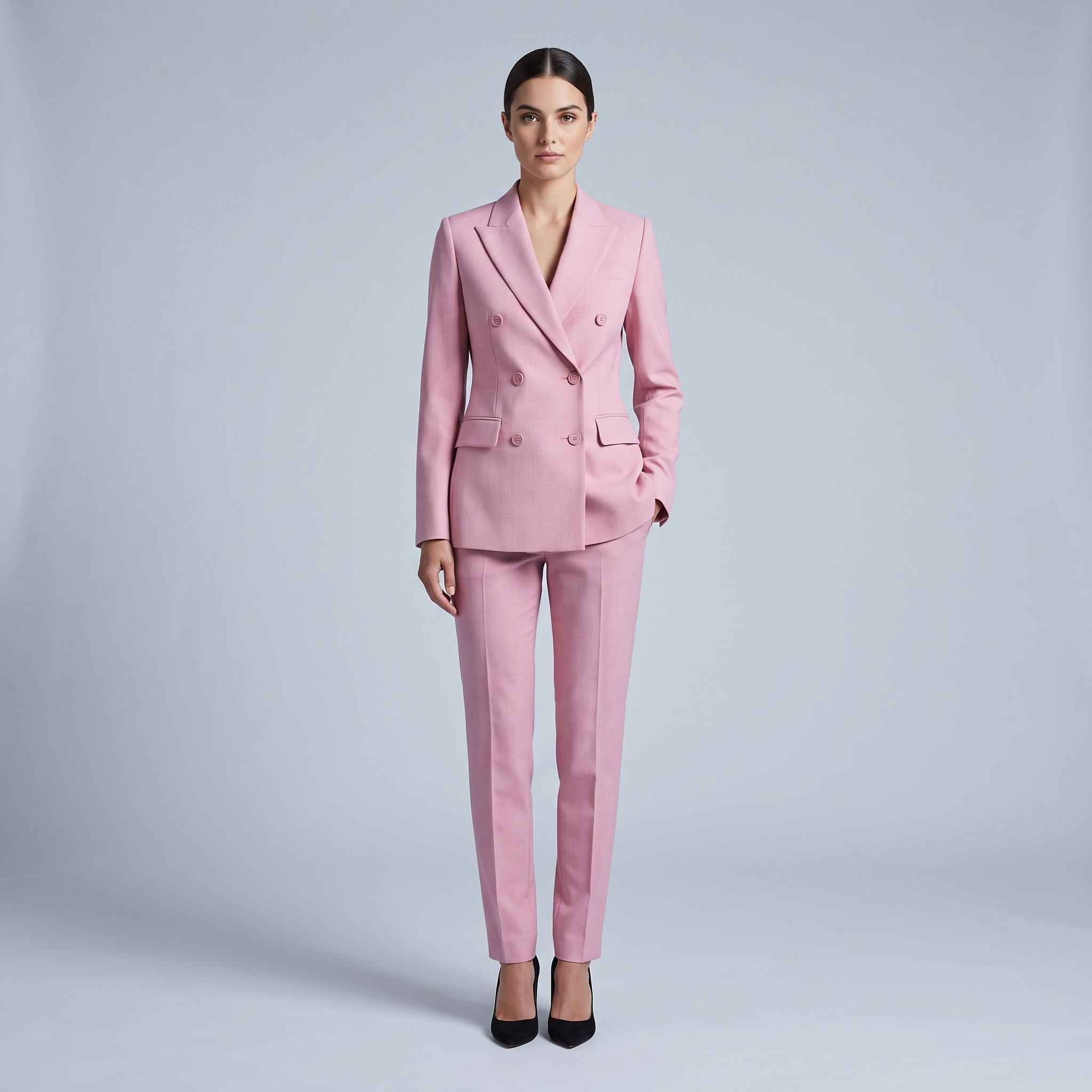 Donna Suit in Tessuto Fluido per l’Autunno