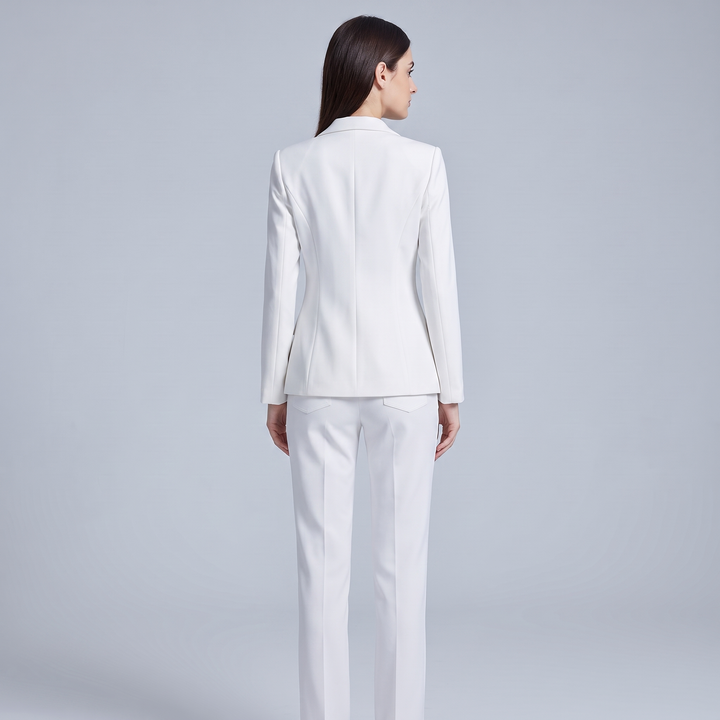 Tailleur Donna Suit con Blazer Foderato e Pantalone Regular Fit