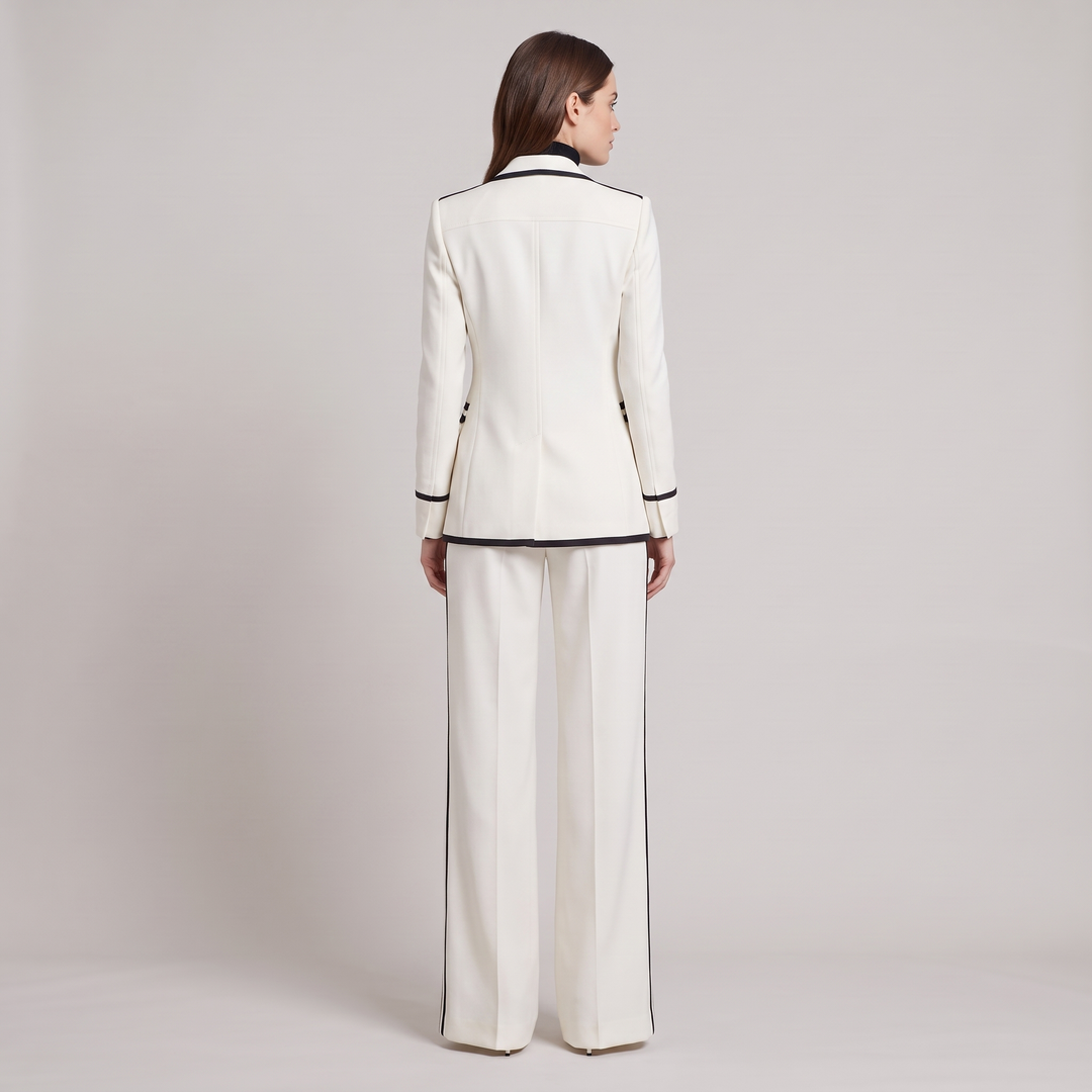 Tailleur Donna Suit con Blazer Doppiopetto e Pantalone Dritto
