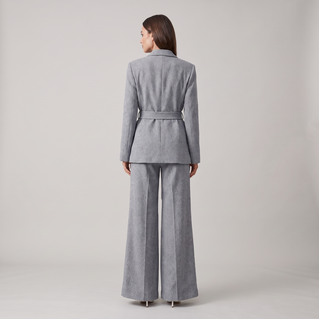 Tailleur Donna Suit Tre Pezzi con Blazer e Pantalone Dritto