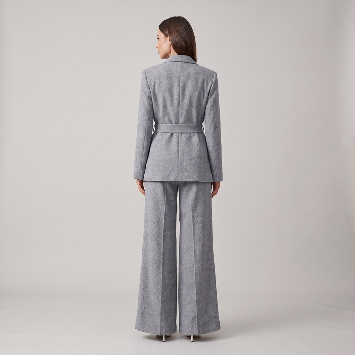 Tailleur Donna Suit Tre Pezzi con Blazer e Pantalone Dritto