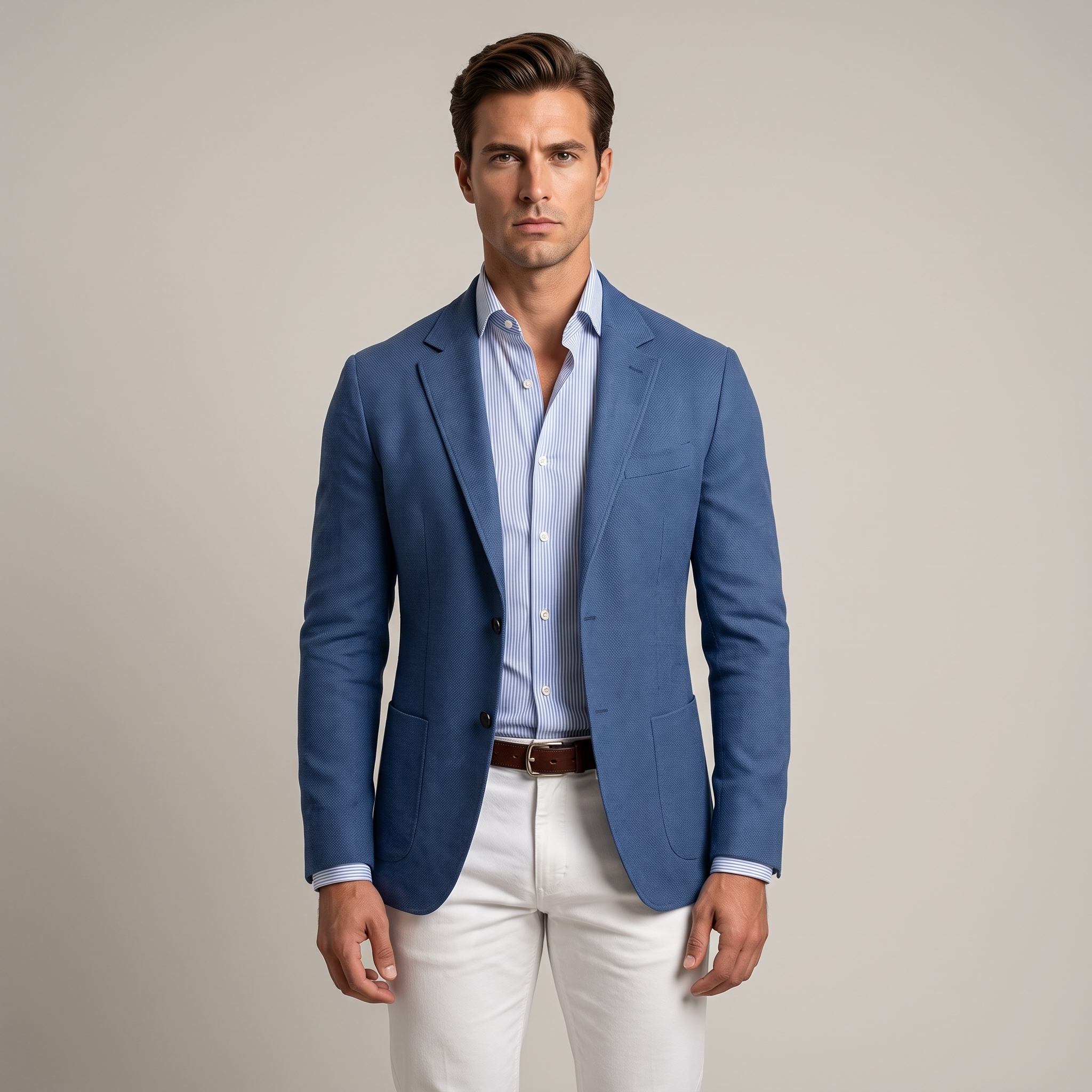Blazer Uomo in Maglia con Revers Classico