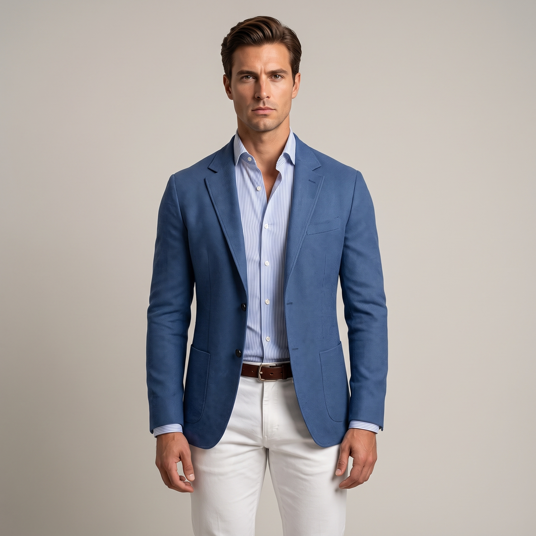 Blazer Uomo in Maglia con Revers Classico