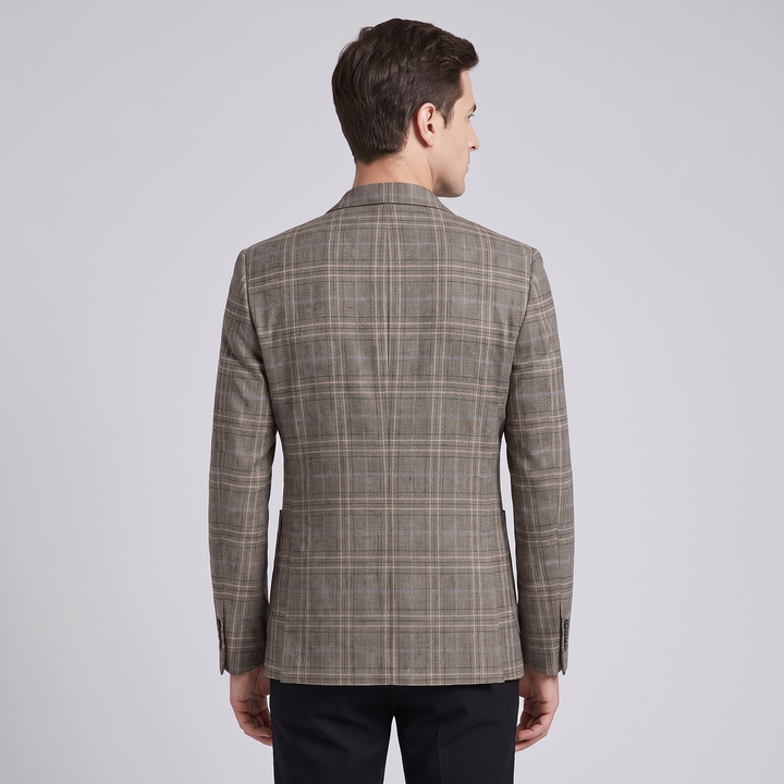 Blazer Uomo Slim Fit in Cotone e Poliestere
