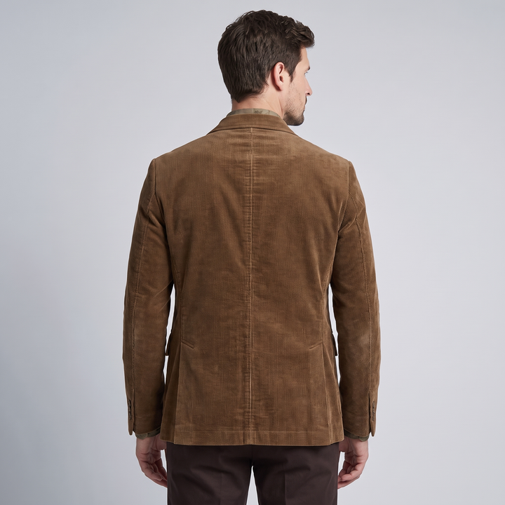 Blazer Uomo in Velluto a Coste con Toppe ai Gomiti