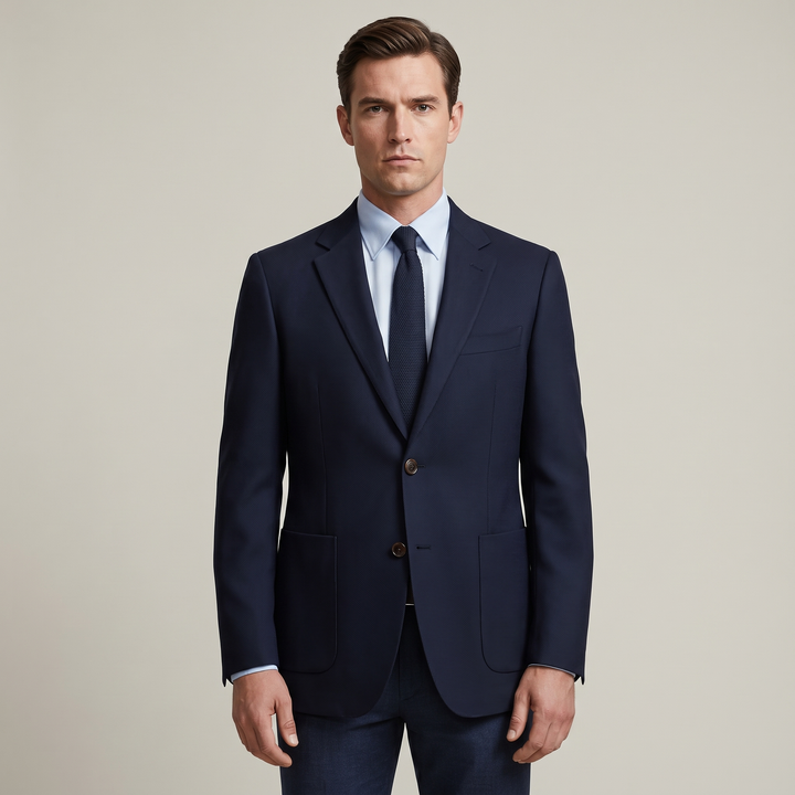 Blazer Uomo in Lana Tweed Herringbone Monopetto