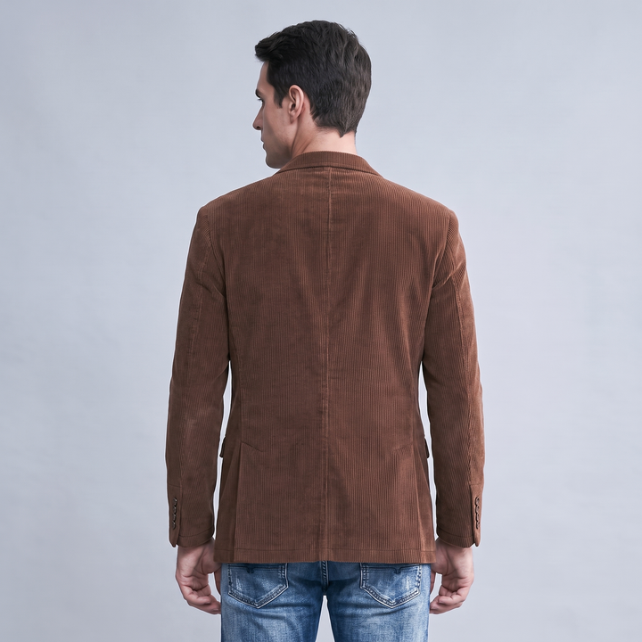 Blazer Uomo in Velluto a Coste con Toppe ai Gomiti