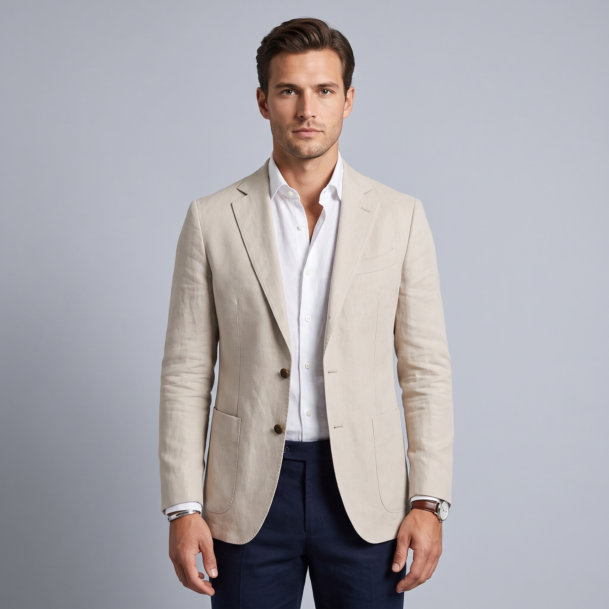 Blazer Uomo Smart Casual Leggero Monopetto