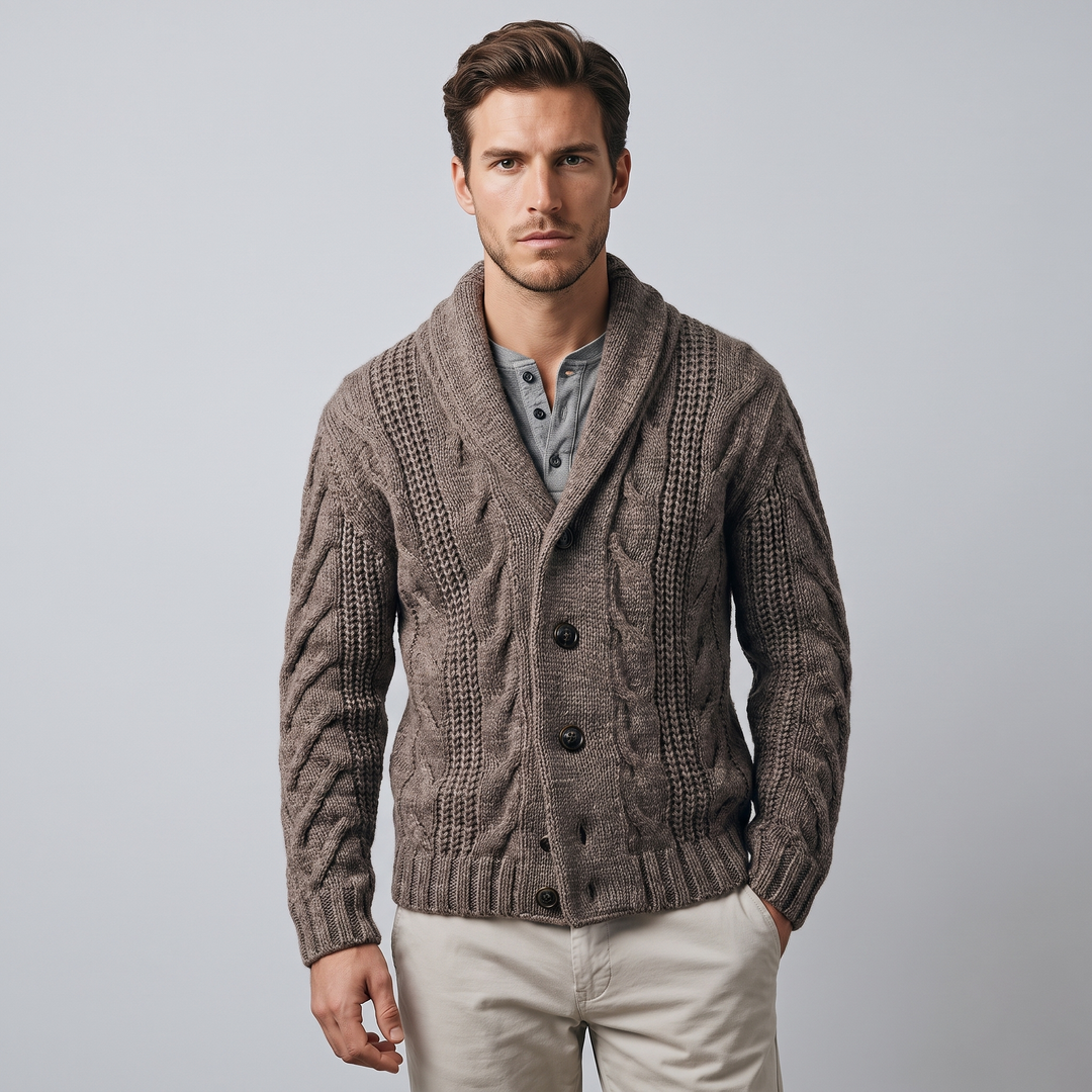 Cardigan in Maglia con Chiusura a Bottoni Autunnale