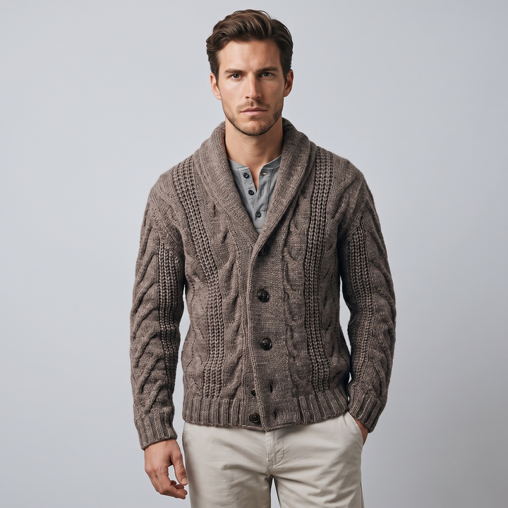 Cardigan in Maglia con Chiusura a Bottoni Autunnale