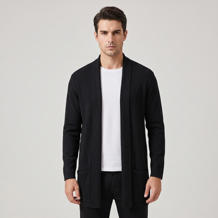 Cardigan Uomo Aperto Davanti Maniche a Pipistrello