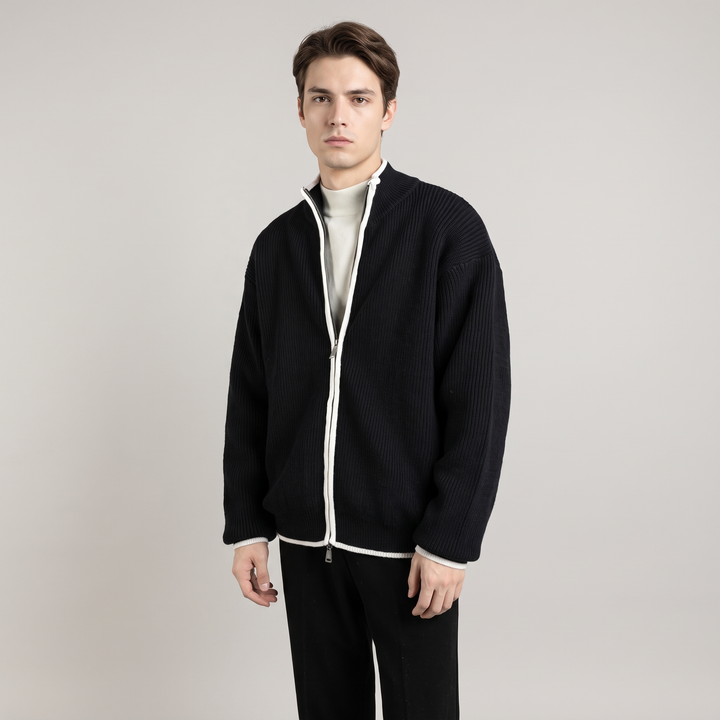 Cardigan Uomo Aperto Vestibilità Ampia Taglio Dritto