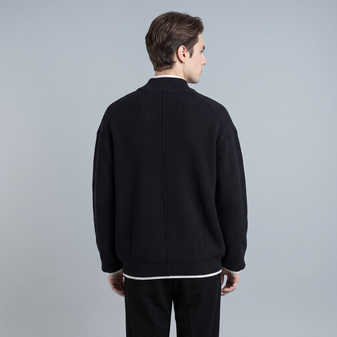 Cardigan Uomo Aperto Vestibilità Ampia Taglio Dritto