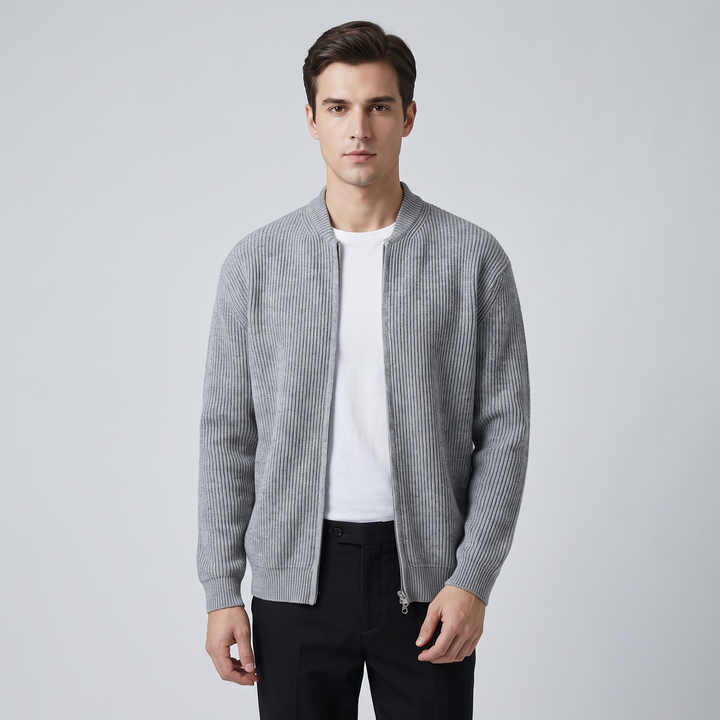 Cardigan Uomo Invernale a Tinta Unita Taglio Classico