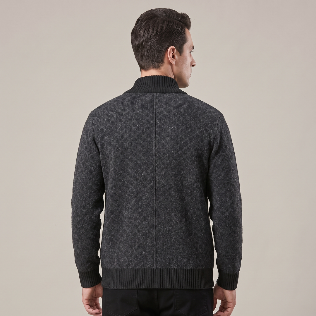 Cardigan Uomo in Maglia con Zip Vestibilità Ampia