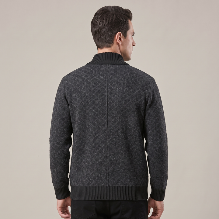 Cardigan Uomo in Maglia con Zip Vestibilità Ampia