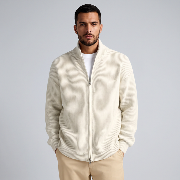 Cardigan Uomo a Maglia Aperto Vestibilità Ampia