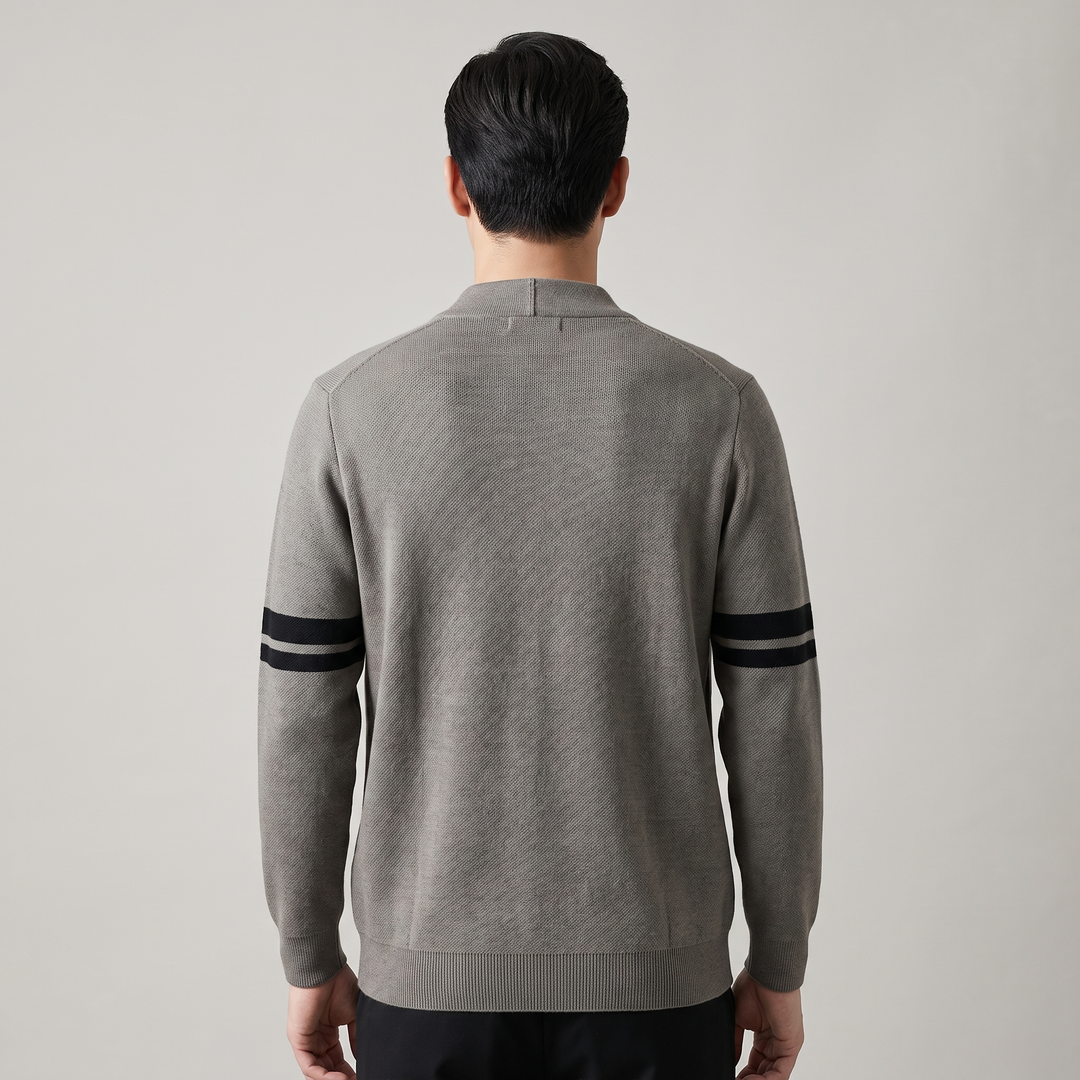 Cardigan Uomo in Maglia Fatto a Mano Vestibilità Classica