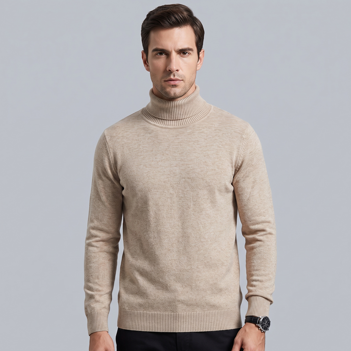 Maglione Dolcevita Invernale Morbido con Dettagli Sartoriali