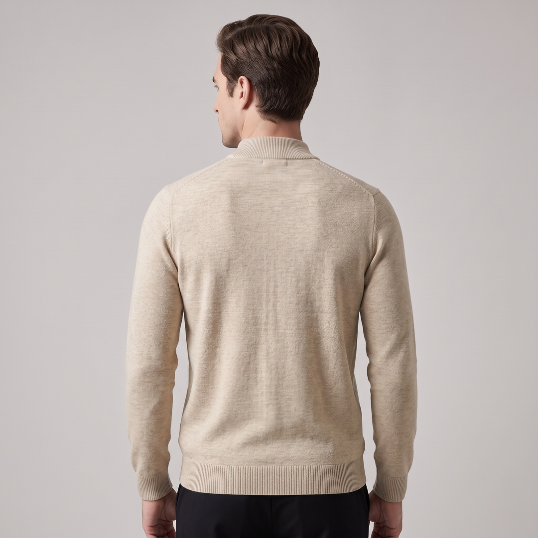 Maglione Uomo Mezza Dolcevita Slim Fit Manica Lunga