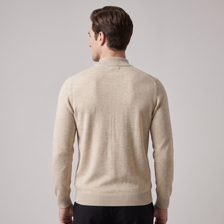 Maglione Uomo Mezza Dolcevita Slim Fit Manica Lunga