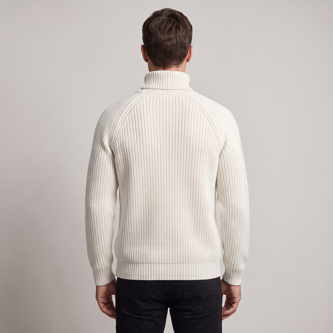 Maglione Dolcevita Uomo a Trecce Vestibilità Relaxed
