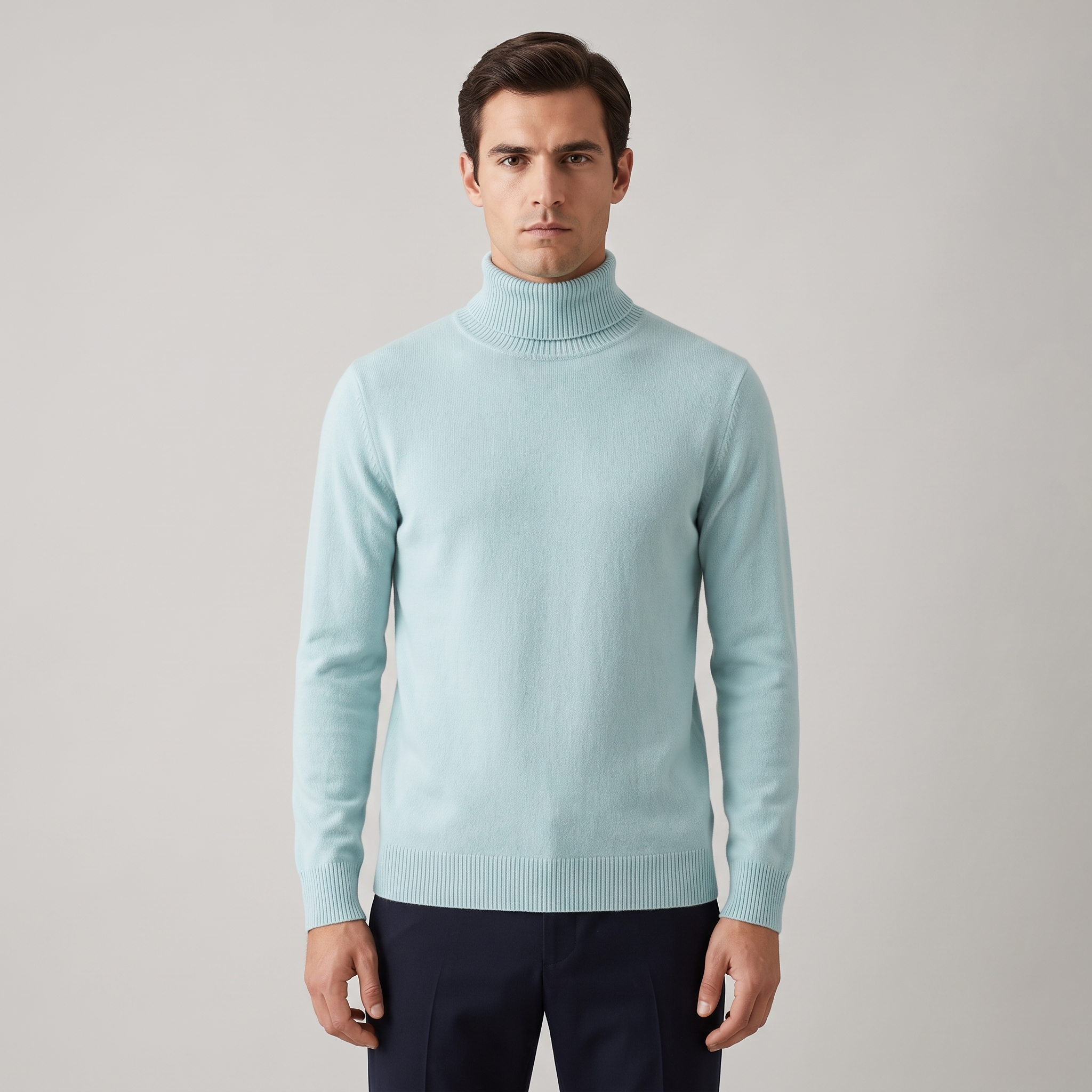Maglione Uomo Girocollo Dolcevita Morbido Vestibilità Relaxed