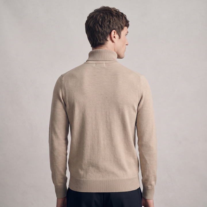 Maglione Dolcevita Uomo Slim Fit Girocollo Morbido