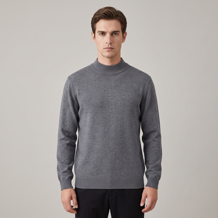 Maglione Uomo Mezza Dolcevita Slim Fit in Cotone