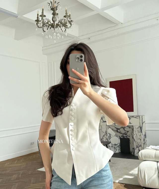 T shirt lussuosa donna blusa nera