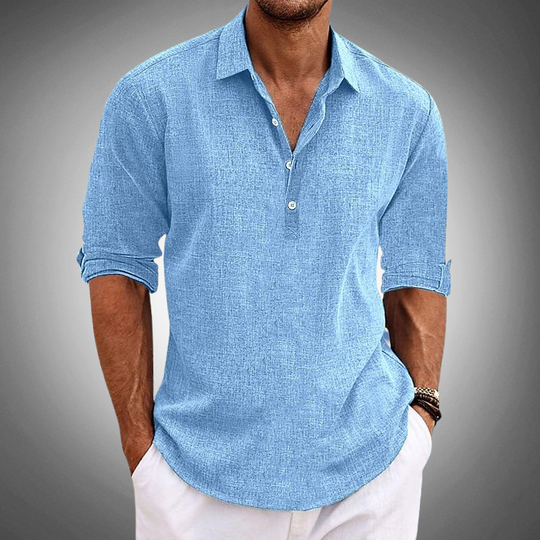 Polo da uomo in lino Elegante, stile casual
