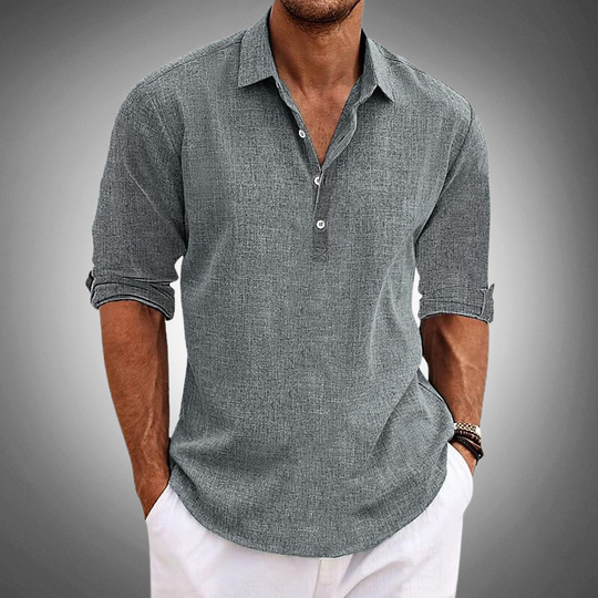 Polo da uomo in lino Elegante, stile casual