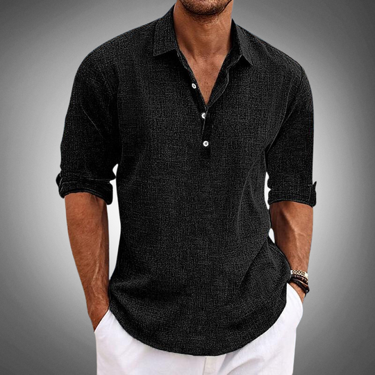 Polo da uomo in lino Elegante, stile casual