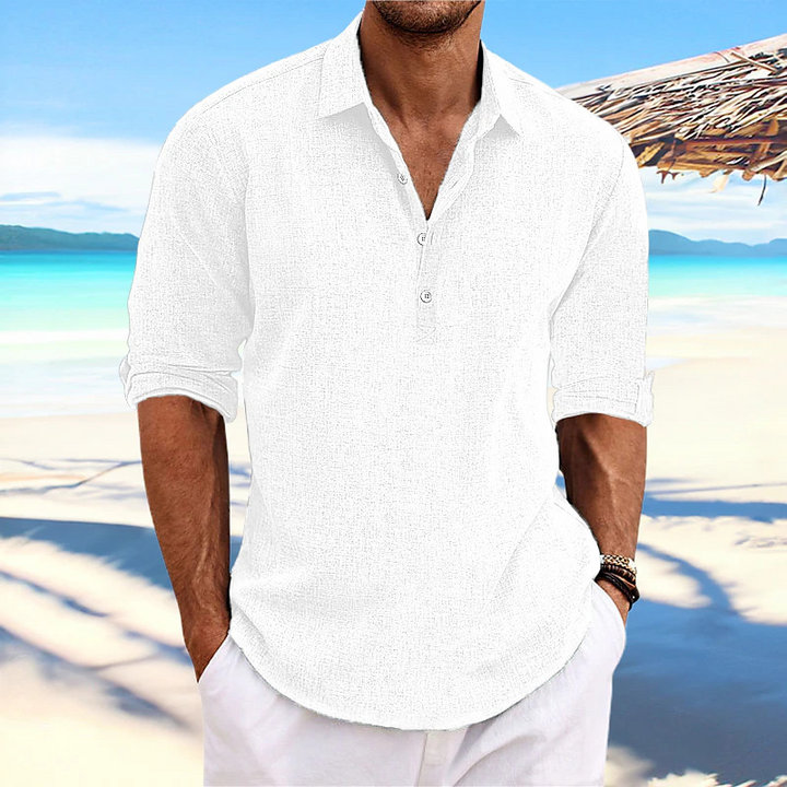 Polo da uomo in lino Elegante, stile casual