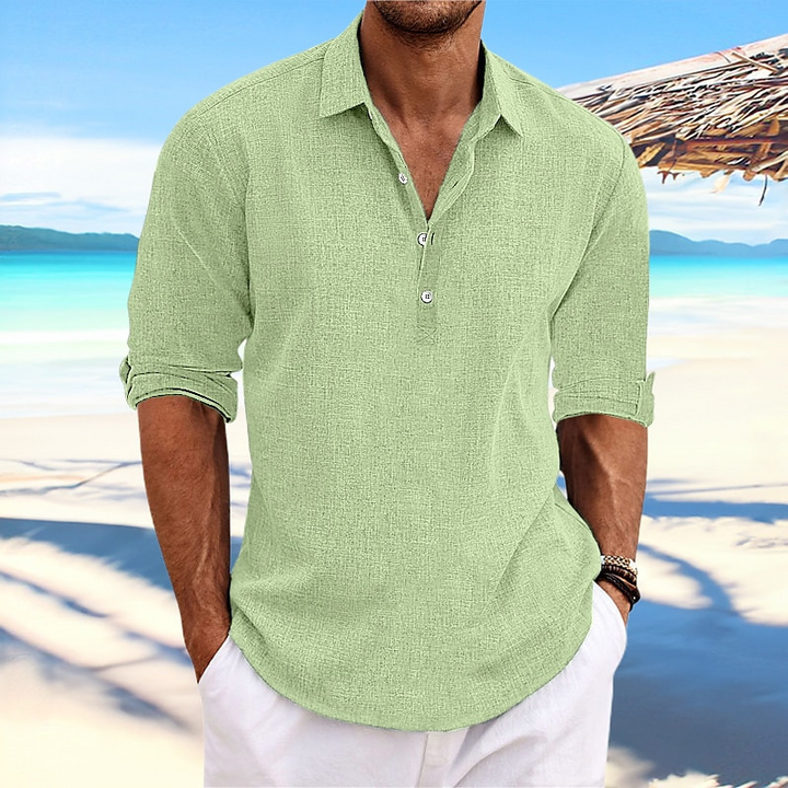 Polo da uomo in lino Elegante, stile casual