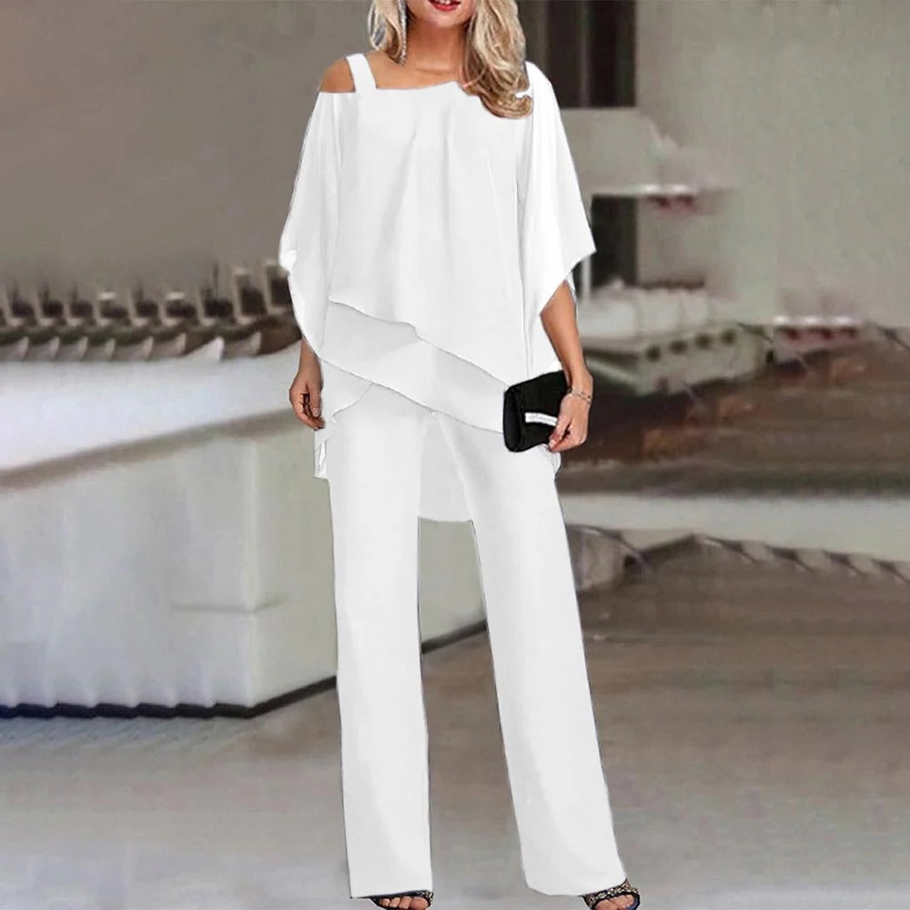 Elegante Jumpsuit Donna Spalle Scoperte Gamba Lunga