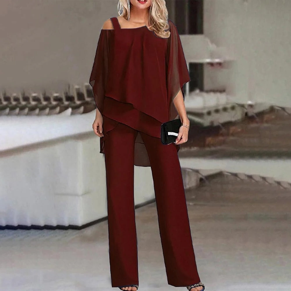 Elegante Jumpsuit Donna Spalle Scoperte Gamba Lunga