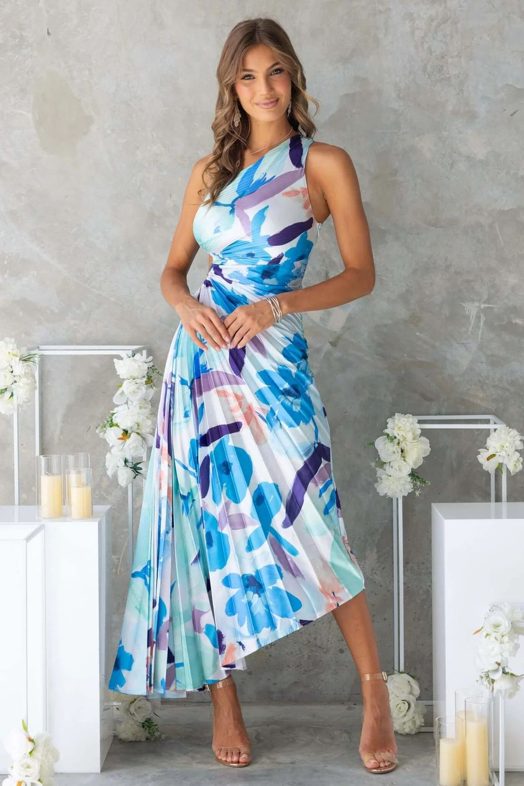 Elegante Abito Midi Audrine Donna Moderno e Raffinato