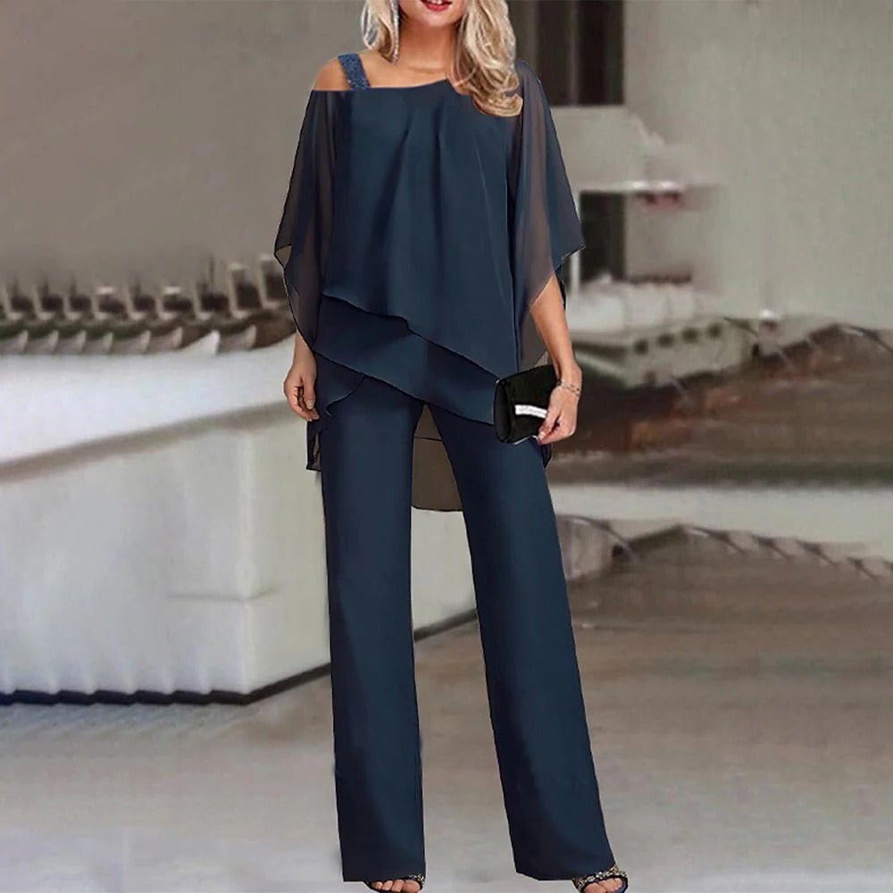 Elegante Jumpsuit Donna Spalle Scoperte Gamba Lunga
